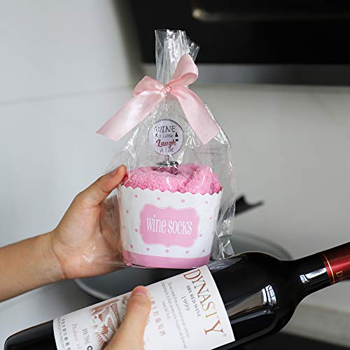 image for Mavisgifts Funny Wine Socks and Wine Bottle Stopper - Wine Gifts for W