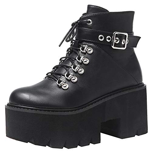 platform combat ankle boots