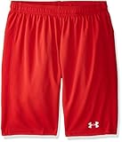 Under Armour Boys' Golazo Soccer Shorts, Red (600)/White, Youth Medium