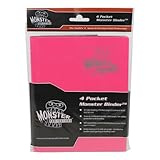 Monster Binder - 4 Pocket Matte Pink Album - Holds 160 Yugioh, Magic, and Pokemon Cards
