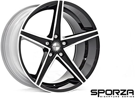 20" Inch Sporza Topaz Black Machine -Concave- Wheels Rims Only | Set of 4 | Financing Available | Infiniti Audi Mercedes Dodge Chevy Chrysler Acura Ford Lexus Nissan BMW
