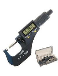 iGaging 0 2,5 cm Micrómetro digital electrónico c pantalla grande pulgadas métricas