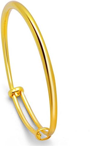 18k Gold Plated Bangle Bracelet Express Your Love to Families, Friends and Lover, Adjustable Bracelets
