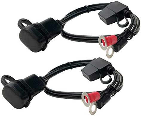 Amazon バイク専用 高耐久 タフな車両ケーブル 60cm 2本セット Sae端子対応 プロテクション機能付 生活防水 ショート防止 断線防止 耐腐食 耐摩耗 逆接続防止カラーコード採用 充電器用コネクター Awg14 バッテリーメンテナンス バッテリー