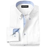 Paul Fredrick Men's Classic Fit Comfort Stretch Non-Iron Solid Dress Shirt