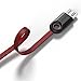 IMKEY Premium 6.5 FT Tangle-Free Micro USB 2.0 Sync Data Fast Charging Cable For Samsung Galaxy S7/ S6 / Edge, S4/ S3/ Note 5 / 4 / 2,Google Nexus,LG,HTC,Nokia,Blackberry And More - (Red)