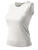 BIADANI Women Solid Classic Round and V-neck Sweater Vest Top