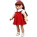 Shero 12 - 16 Inches Doll's Clothes Velvet Dress Fits American Girl Doll and other Dolls (Red)