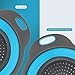 Collapsible Colander, 2 Collapsible Set, Learja Food-Grade Silicone kitchen Strainer Space-Saver Folding Strainer Colander, Sizes 8 inches - 2 Quart, and 9.5 inches - 3 quart. (Blue)
