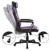 SEATZONE Smile Face Series Leather Gaming Chair, Racing Style Large Bucket Seat Computer Desk Chair, Executive Office Swivel Chair with Headrest, Purple