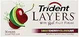 Trident Layers Sugar Free Gum (Sweet Cherry & Island Lime, 14-Piece, 3-Pack)