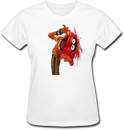 BOAO Women's The Muppets Animal Cartoon T-shirt White XS