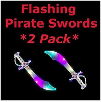 Flashing LED Buccaneer Pirate Sword *2pack*