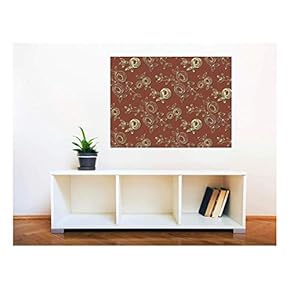 Removable Wall Sticker/Wall Mural - Seamless Floral Pattern | Creative Window View Home Decor/Wall Decor - 24"x32"