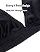 COLO Women Triangle Bikini Top Push up Padded V-Neck Lace-up Basic Swimsuit Top, Black(band Tie), Small