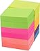 4A Sticky Notes,1 1/2 x 2 Inches,Small Size,The Adhesive On Shorter Side,Neon Assorted,Self-Stick Notes,100 Sheets/Pad,12 Pads/Pack,4A 301x12-N, Neon Assorted-12 Pads