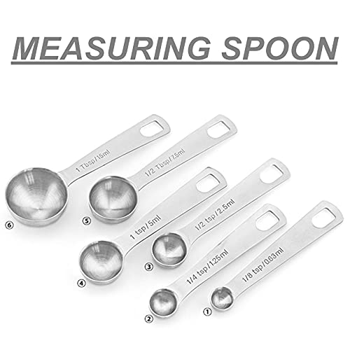 Measuring Spoons,Teaspoon, Stainless Measuring Spoons, Metal Measuring