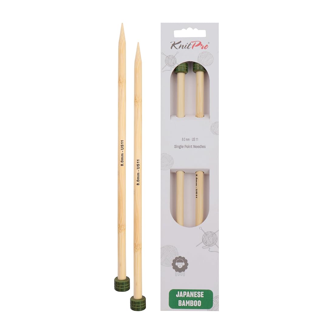 KnitPro Bamboo Single Pointed Needles 13" (33cm) | 8.00mm โ image 1
