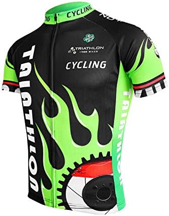 Men'S Cycling Jersey Sets Quick Dry Short Sleeve Bicycle Clothing Summer Mountain Bike Shirt Sportswear Anti Sweat Full Zipper Cycling Suit