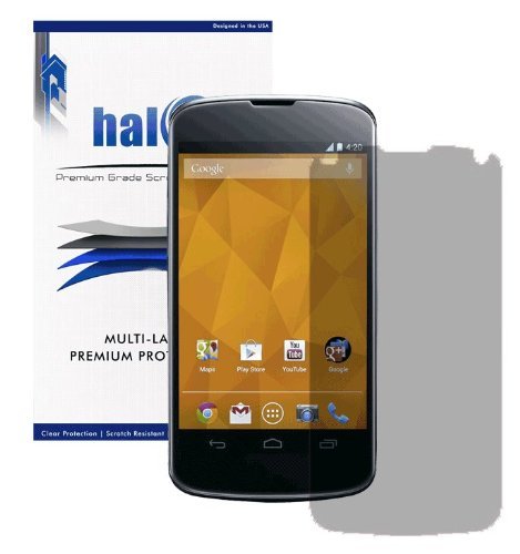 Halo-Screen-Protector-Film-Clear-Matte-AntiGlare-for-LG-Google-Nexus-4-E960-3Pack--Premium-Japanese-Screen-Pro