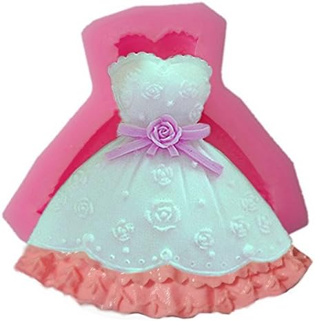 Beautiful Flowers Wedding Princess Dress Silicone Arts Clay Molds Fondant Cake Decoration Baking Mould Kitchen Accessories DIY