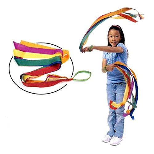 Mydio 12 Pack Rainbow Ribbon Rhythm Ribbon Dance For Kid's Dance Routines and Play,Set of 12