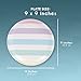 FYZUX 80-Count Disposable Paper Plates, Multi-Colored Pastel Stripes Design, 9 Inches