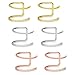 Ruifan 316L Surgical Steel Double-Rings Fake Faux Clip On Septum Lip Nose Hoop Ring Body Piercing Jewelry Unisex 20G 5/16