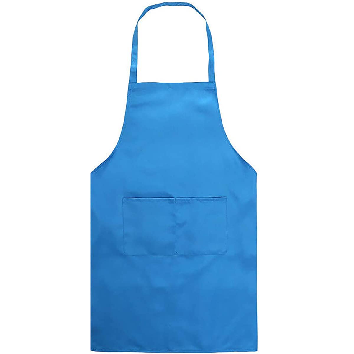 Chefs Apron with Front Pockets Cooking Kitchen Apron for Men Women Unisex Waterproof Washable Cleaning Catering Apron Durable Comfortable Work Apron for Baking Restaurant BBQ Coffee House (Blue)