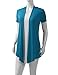 Women's Open Front Short Sleeve Cardigan Turquoise XX-Large
