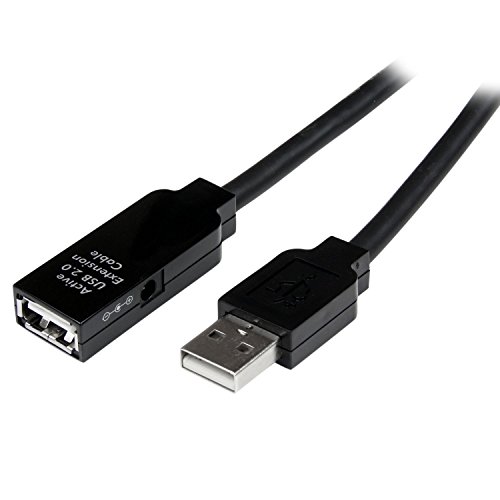 StarTech.com Câble Répéteur USB 15 m - Rallonge USB Actif - Câble d'Extension USB - 1x USB A Mâle - 1x USB A Femelle black