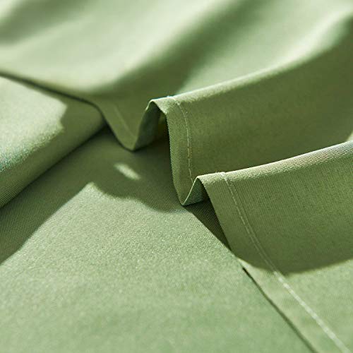 YEMYHOM Spill-Proof Fabric Round Tablecloth for Dining Room, Wedding and Party (60" Round, Army Green) - Thumbnail 4