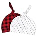 Newborn Hats for Boys Girls Soft 100% Organic Cotton Infant Baby Beanie Hospital Caps (3-Pack) (Red, Buffalo Plaid)…