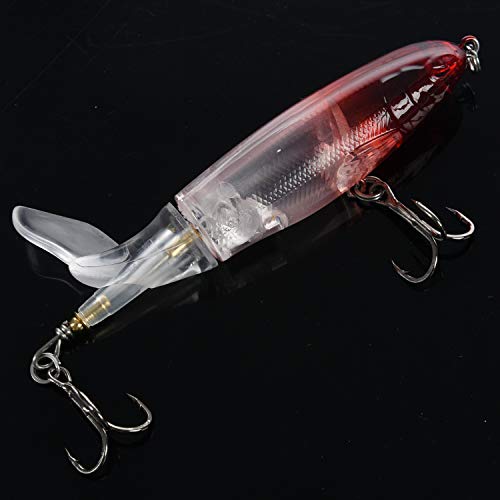 Yaootely 8 Pièces Séries10cm 13g Popper Flottant Leurre De Pêche Artificiel Appat Dur Queue Tournante De Wobbler…