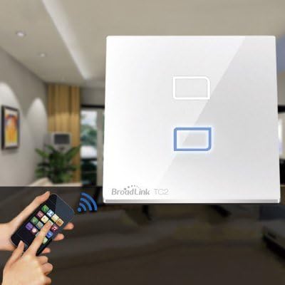 BroadLink TC2 Wifi 2 Gang Switch Wall Light Touch Panel Smart Home Remote Control // Wi-Fi broadlink tc2 2 cuadrilla cambia el panel de toque ligero de la pared mando a distancia de casa elegante