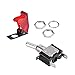 ESUPPORT Car Red Cover Red LED Light Rokcer Toggle Switch SPST ON Off Pack of 5