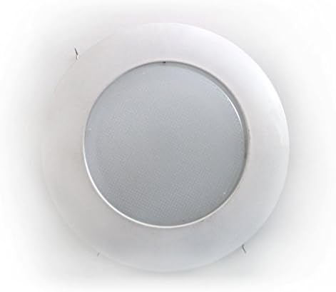 6" Inch Recessed Shower Can Light - White Trim Frosted Glass Lens