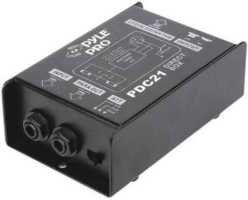 Pyle-Pro - 1/4'' Instrument to Balanced & Unbalanced Direct Box (Pack Of 2)