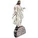 Jesus on Rock Statue with Inscribed Bible Verse From Matthew 11:28 for Decorative Christian Home Decor Sculptures As Spiritual Table Decorations Or Divine Religious Gifts for Easter and Christmas
