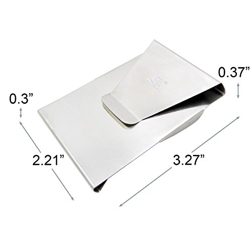 QY Silver Color Stainless Steel Double Side Slim Money Clip Wallet Credit Bank Card Holder Wallet Grip Clip