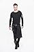 Devil Fashion Men Trouers with Kilt Holes Gothic Detachable Slim Casual Pants (L) Black