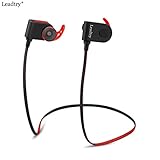 Bluetooth earbud Headphones, Leadtry V4.1 Wireless Sport Stereo In-Ear Sweatproof Headset with APT-X/Mic Running Gym Exercise Earphone for iPhone 6s Samsung S6 and Android Red