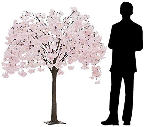 Event Decor Direct Hydrangea Bloom Artificial Tree Tabletop Centerpiece Decoration Arrangement Steel Base Plate 10 Interchangeable Branches, 5.5ft Tall, Blush/Light Pink