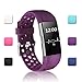 POY Replacement Bands Compatible for Fitbit Charge 2, Adjustable Breathable Wristbands with Air Holes Straps, Small Plum