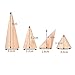 Bocar Natural Wood Cone Ring Display Stand Organizer Holder 4PCS Different Size(MT-YZ)