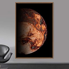 signwin Framed Canvas Wall Art Planet Astronomy &...