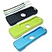 homEdge Apple TV Remote Control Cover Case with Wrist Straps, Protective Case for Apple TV 4K 4th Generation Siri Remote, Set of 3 Packs (Black Green Blue)