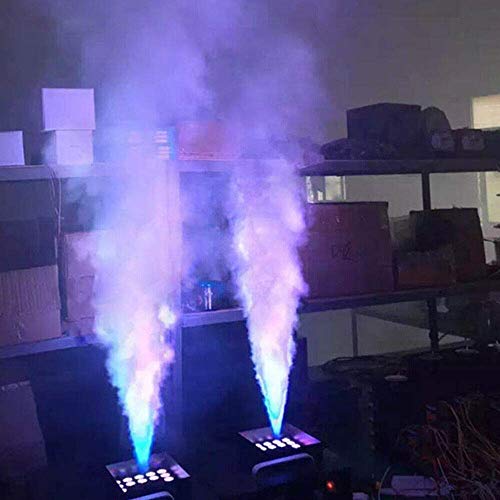 DONNGYZ Fogger Fog Smoke Machine Wireless Remote RGB 3 in 1 24 LED DJ Stage Effect Vertical Spray Fog Smoke Machine Up Spray DMX 1500W 110V Suitable for Stage Concert Wedding Party(US Stock)