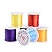 Pandahall 25rolls/Bag 0.8mm Elastic Stretch Fibre Wire Jewelry Bracelet Crystal String Cord 10m/roll Mixed Color