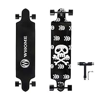 WHOME 41 Inch Drop Down Longboard Complete Skateboard for Downhill Freeride Cruising Carving Skateboard